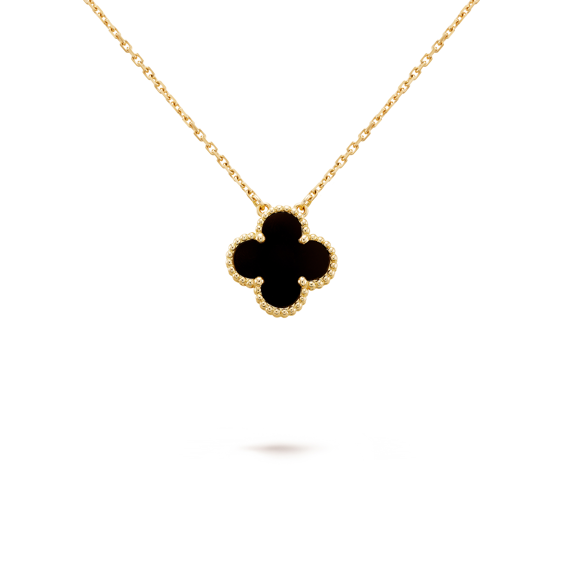 VAN CLEEF ARPELS VINTAGE ALHAMBRA PENDANT - YELLOW GOLD, ONYX  VCARA45800